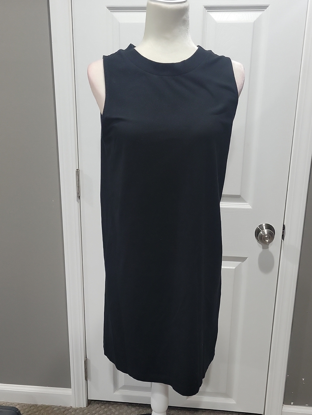 a new day Black Sleeveless Crewneck Mini Dress